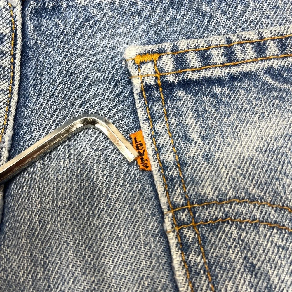 Vintage Levi's Jeans Mens 36x30 (34x30) Blue Denim 517 Orange Tab Bootcut USA